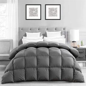 img 2 attached to 🛏️ ROYALAY Oversized King Size Feather and Down Comforter - 120"x120", 85 OZ Fluffy Duvet Insert, 100% Cotton Shell with 8 Corner Tabs