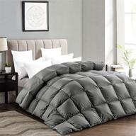 🛏️ royalay oversized king size feather and down comforter - 120"x120", 85 oz fluffy duvet insert, 100% cotton shell with 8 corner tabs logo