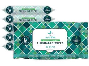 img 4 attached to 🧼 ALTA Eco-Friendly Flushable Wet Wipes - Hypoallergenic Personal Cleansing Wipes for Men and Women, Biodegradable, Septic Safe - 6 Packs with 240 Wipes