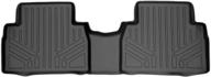 🚗 maxliner custom fit floor mats 2nd row liner - black - fits 2019 hyundai santa fe - 5 passenger models logo