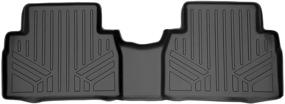 img 4 attached to 🚗 MAXLINER Custom Fit Floor Mats 2nd Row Liner - Black - Fits 2019 Hyundai Santa Fe - 5 Passenger Models