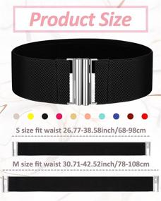 img 1 attached to Pieces Stretchy Vintage Buckle Elastic Women's Accessories