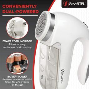 img 1 attached to 🧹 Smartek Deluxe Electric Fabric Shaver & Lint Remover with AC Adapter - 2.5" Shaving Surface