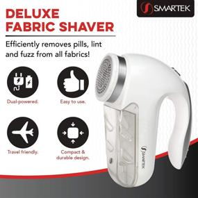 img 3 attached to 🧹 Smartek Deluxe Electric Fabric Shaver & Lint Remover with AC Adapter - 2.5" Shaving Surface