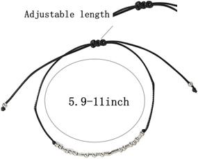 img 3 attached to 🚀 Keep Fucking Going: Morse Code Bracelet for Her - Adjustable Silk Cord Friendship Jewelry