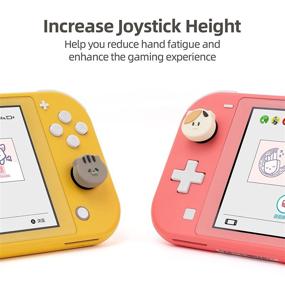 img 2 attached to 🐱 GeekShare 4PCS Cute Animal Theme Thumb Grip Caps - Soft Silicone Joystick Cover for Nintendo Switch/OLED/Switch Lite - Big-faced Cat