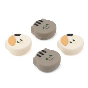 img 4 attached to 🐱 GeekShare 4PCS Cute Animal Theme Thumb Grip Caps - Soft Silicone Joystick Cover for Nintendo Switch/OLED/Switch Lite - Big-faced Cat