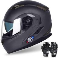 🏍️ freedconn bm2-s flip up modular bluetooth motorcycle helmet with voice dial/hands-free call/ 500m range/ 2-3 rider intercom/ mp3/ fm/dot certified - bluetooth 3.0 medium gray helmet logo