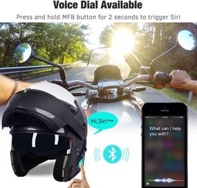 img 1 attached to 🏍️ FreedConn BM2-S Flip Up Modular Bluetooth Motorcycle Helmet with Voice Dial/Hands-Free Call/ 500M Range/ 2-3 Rider Intercom/ MP3/ FM/DOT Certified - Bluetooth 3.0 Medium Gray Helmet