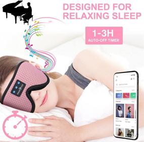 img 2 attached to 🎧 MUSICOZY Bluetooth Sleep Headband - Comfortable 3D Sleeping Headphones, Wireless Music Eye Mask Sleep Earbuds for Side Sleepers Women Office Air Travel - Cool Tech Gadgets Unique Gifts in Pink