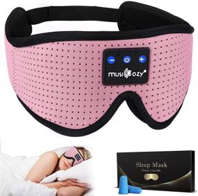 img 4 attached to 🎧 MUSICOZY Bluetooth Sleep Headband - Comfortable 3D Sleeping Headphones, Wireless Music Eye Mask Sleep Earbuds for Side Sleepers Women Office Air Travel - Cool Tech Gadgets Unique Gifts in Pink
