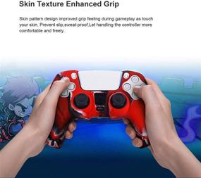 img 3 attached to 🎮 PS5 Controller Grips, Pandaren PS5 Controller Skin - Sweat-Proof Anti-Slip Silicone Cover Hand Grip x 4 with FPS Pro Thumb Stick Cap Protector (Camou) - Sony Playstation 5 Accessories