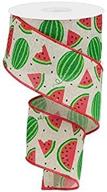 watermelon slices canvas ribbon natural logo