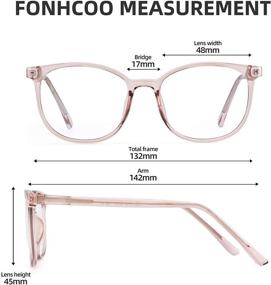 img 1 attached to 👓 Round TR90 Frame Transparent Blue Light Blocking Glasses - Fashionable Eyewear for Women and Men with Anti-UV Blu-Ray & Computer Protection