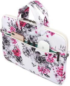 img 1 attached to Canvaslove Chrysanthemum Waterproof Laptop Shoulder Messenger Case Sleeve Bag For IPad 12