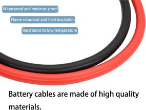 img 2 attached to 🔌 Комплект кабелей инвертора для аккумулятора KIE 4AWG, 4 мм² х 24, совместимый с гайкой 3/8 (1 красный и 1 черный).