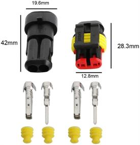 img 1 attached to 🔌 UTSAUTO Водонепроницаемый разъем автомобильного провода с двумя контактами - идеально подходит для автомобилей, мотоциклов, скутеров, грузовиков и морских приложений - комплект из 10 штук
