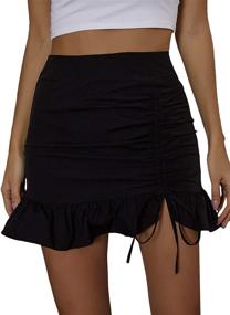 img 4 attached to SheIn Womens Waist Ruffle Split Women's Clothing