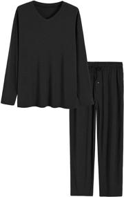 img 4 attached to Latuza Bamboo Viscose Sleeves 👔 Pajamas: Comfortable Men's Sleep & Lounge Attire