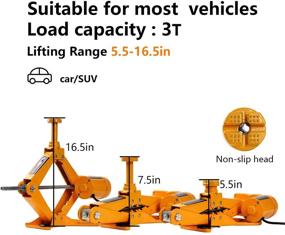 img 3 attached to Simpleout Electric Car Jack Kit - Electric Trailer Jack Stands 3 Ton Floor Jack Cars And Truck Scissor Jack Lift Car Emergency Kit