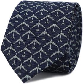 img 4 attached to ✈️ The Ultimate Necktie for Aviation Enthusiasts: MENDEPOT Airplanes Necktie