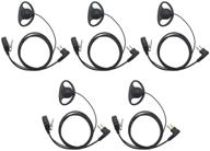 🎧 5 pack karier 2pin d shape earpiece headset ptt for motorola 2-pin two way radios - cls1410, cls1110, cp200, cp185, cp040, cp1200, gp300, gp2000, gp88, gp3188 radio-compatible logo