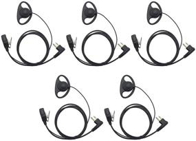 img 4 attached to 🎧 5 Pack Karier 2Pin D Shape Earpiece Headset PTT for Motorola 2-Pin Two Way Radios - CLS1410, CLS1110, CP200, CP185, CP040, CP1200, GP300, GP2000, GP88, GP3188 Radio-Compatible