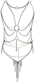 img 4 attached to Trendy Womens Cross Chain Lingerie Women's Jewelry in Body Jewelry