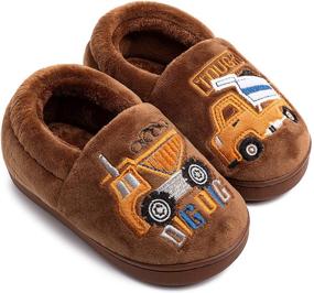 img 4 attached to 🐻 Cozy and Adorable Animal Fluffy Slippers for Toddler Boys and Girls - Perfect Winter Indoor Shoes!