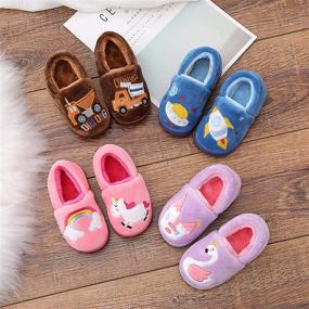 img 3 attached to 🐻 Cozy and Adorable Animal Fluffy Slippers for Toddler Boys and Girls - Perfect Winter Indoor Shoes!