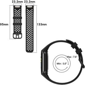 img 1 attached to ТопПерфект Спортивные браслеты для Fitbit Charge 5 - регулируемые дышащие силиконовые ремешки для часов для женщин и мужчин, Глубокое море