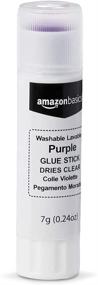 img 3 attached to 60-Pack Purple Washable School Glue Sticks by Amazon Basics - Dries Clear, 0.24-oz Stick