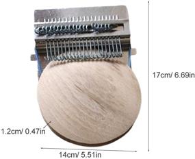 img 1 attached to 🧶 Portable Small Loom Type Weave Tool for DIY Crochet & Clothes Mending, EKDJKK Round Wooden Knitting Loom (Size: 28 Hooks)