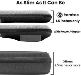 img 2 attached to 👜 Фирменный чехол tomtoc Slim для 13-дюймового MacBook Air 2018-2021 M1/A2337 A2179, MacBook Pro 13 2016-2021 M1/A2338 A2251 A2289, организованная сумка через плечо с карманом для планшета для iPad Air/Pro до 11 дюймов