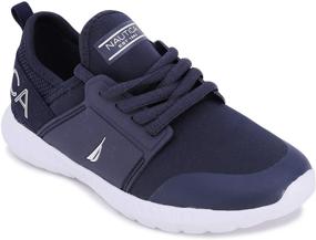 img 4 attached to Comfortable Lace Up Running Sneakers for Boys and Girls - Nautica Kids, Little Kids and Big Kids Sizes