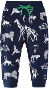 img 3 attached to 🦖 Dinosaur Embroidery Sweatpants for Boys 3-8 Years - LeeXiang Boys' Clothing and Pants