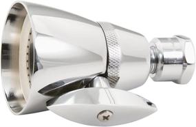 img 3 attached to 💦 Enhance Your Shower Experience with Body Moods Solid Brass Adjustable Fixed Shower Head - 2 Spray Settings, Chrome