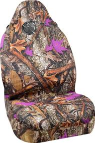 img 1 attached to 🚙 Protect and Style Your Ride with Bell Automotive Wild Wood Camo Purple Leaf Universal Bucket Seat Cover