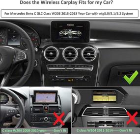 img 3 attached to 🚗 Wireless Carplay Retrofit Kit Decoder for Mercedes Benz NTG5.0 C Class W205 GLC 2015-2018 Year Car, Enhanced with Wireless Android Auto, Mirrorlink, Reverse Camera Support