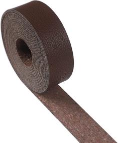 img 3 attached to 👜 CDY Lychee Pattern Dark Brown Leather Strap - 90 Inches Long, 1 Inch Wide - Ideal for DIY Craft Projects, Pet Collars, Belts, Keychains, Jewelry, Leather Watch (Dark Brown)