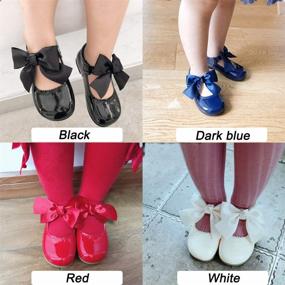 img 3 attached to 👶 E-FAK Baby Girls Mary Jane Flats: Non-Slip Toddler First Birthday Outfit & Wedding Shoes