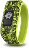 garmin vivofit jr kids fitness tracker in green digi camo with 1-year battery life logo