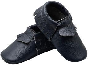 img 1 attached to 👞 IEvolve Leather T Strap Moccasins T Ginger Boys' Shoes: Stylish and Comfy Footwear for Boys