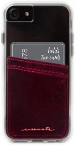 img 4 attached to 📱 Case-Mate CM036032 - Stick On Credit Card Wallet - VELVET POCKETS - Ultra-slim Card Holder - Universal Fit - Compatible with Apple, iPhone, Samsung Galaxy, and More - Garnet