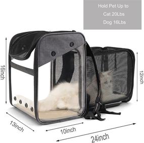 img 1 attached to GAPZER Expandable Cat Backpack Carrier for Small Dogs and Cats - Pet Travel Carrier Backpack for Dog Hiking, Holds Pets Up to 20 lbs