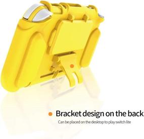 img 1 attached to Stylish Yellow TPU Case with Game Card Storage and Kickstand for Nintendo Switch Lite