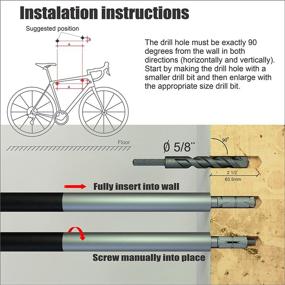 img 2 attached to Bike Vilo Mount - Indoor/Outdoor Bicycle Wall Storage - Home/Garage Bike Rack & Stand with Sleek Minimalist Design