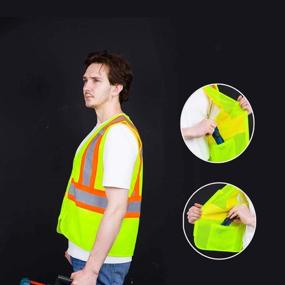 img 1 attached to 👕 Enhanced Visibility Safety Pockets with Breathable and Reflective Features for Occupational Health & Safety