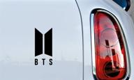 🚗 bts наклейка для автомобиля из винила с вырезом - новый дизайн логотипа для автомобилей, грузовиков, автостекол, стен, окон, планшетов, ноутбуков, дома и многого другого (черный) логотип