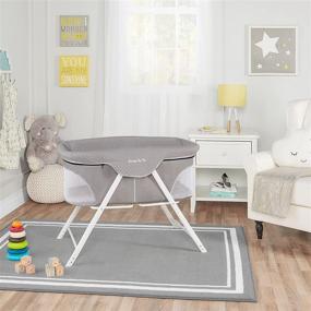 img 3 attached to 🌙 Traveler Portable Bassinet - Dream On Me Twinkle Grey, 27x36.5 Inches (1 Pack)